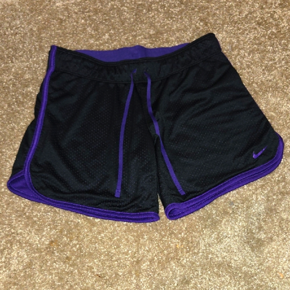 Nike Women's Dri-Fit Just Do It Purple & Black Athletic Shorts Size XS